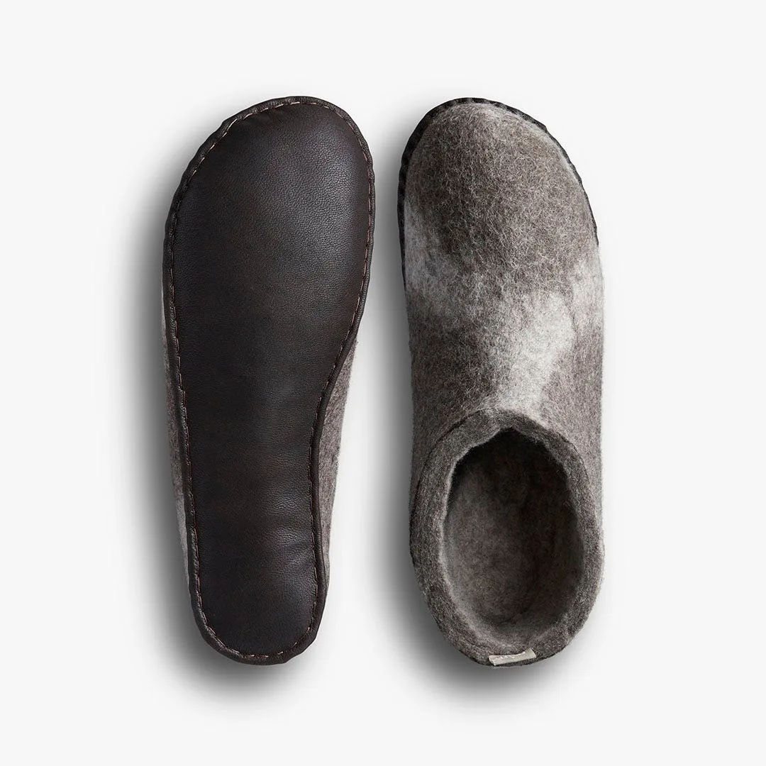 Тапочки Vivobarefoot Mim Felt Slipper II — унисекс, серо-бежевый, фото 2