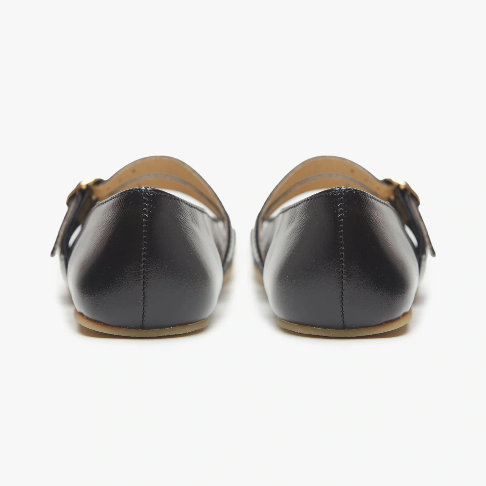 Босоногие туфли Origo Double Strap Mary Jane — лаковый чёрный, фото 5