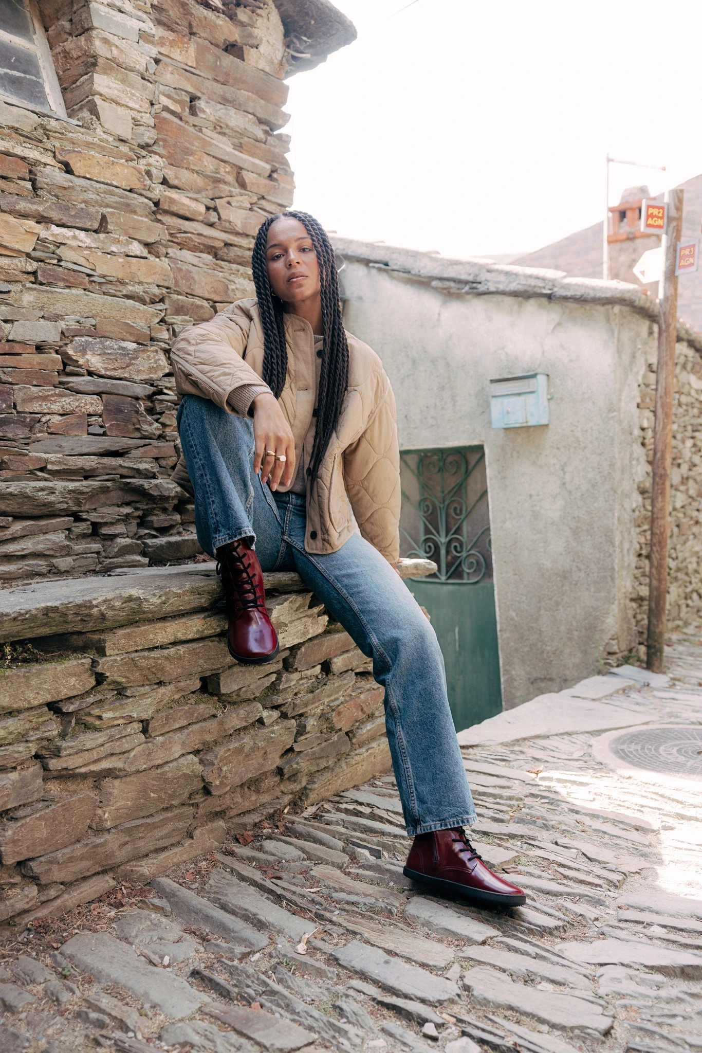 Босоногие ботинки Shapen MAVERICK — бордовый, фото 3
