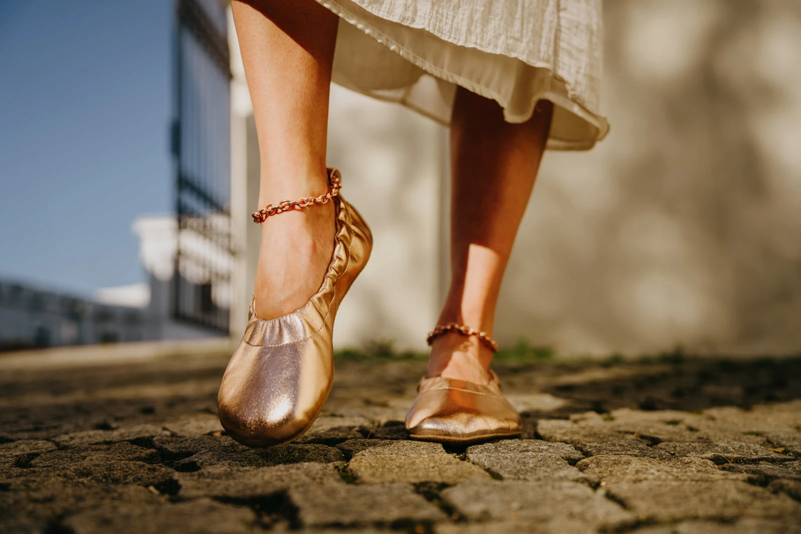 Балетки Ahinsa Chic Barefoot — розовое золото, фото 18