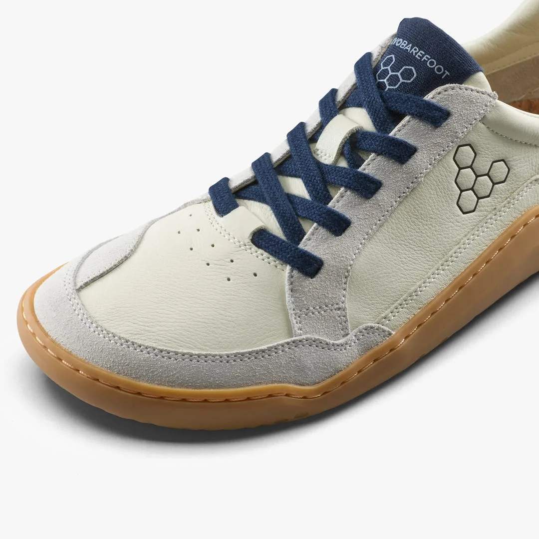 Кроссовки Vivobarefoot Gobi III Sneaker Leather — женская модель, светло-бежевый с морским синим, фото 6