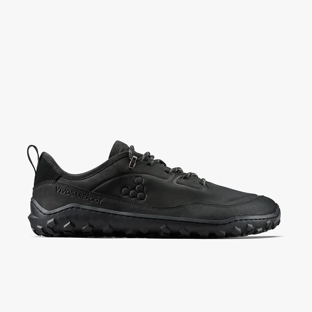 Кроссовки Vivobarefoot Tracker Leather AT Low II — мужская модель, чёрный — фото 1 из 7