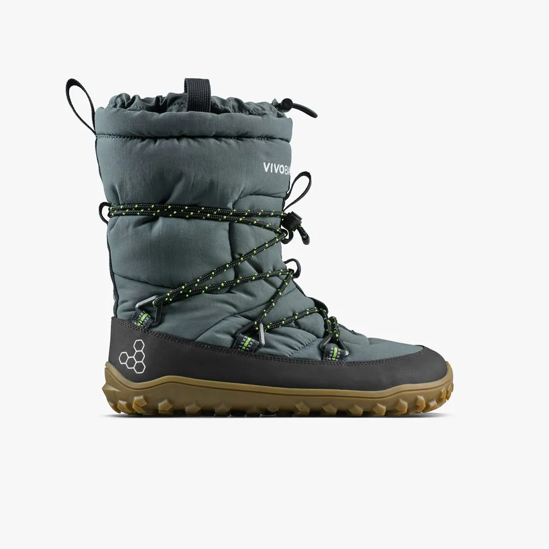 Ботинки Vivobarefoot Tracker Pioneer Boot WP — женская модель, тёмный серо-зелёный