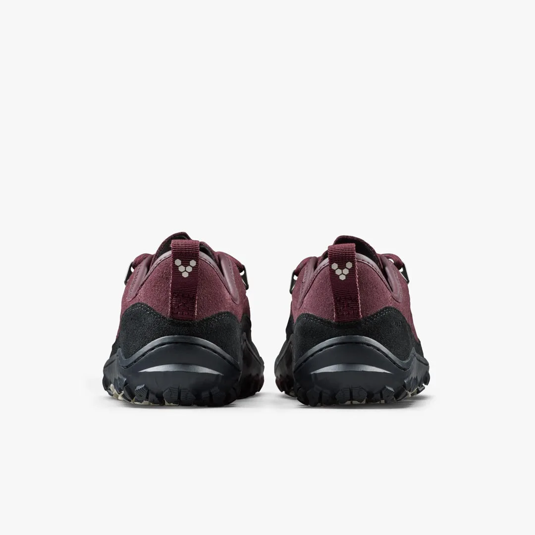 Кроссовки Vivobarefoot Tracker Leather AT Low II Suede — женская модель, бордовый, фото 6