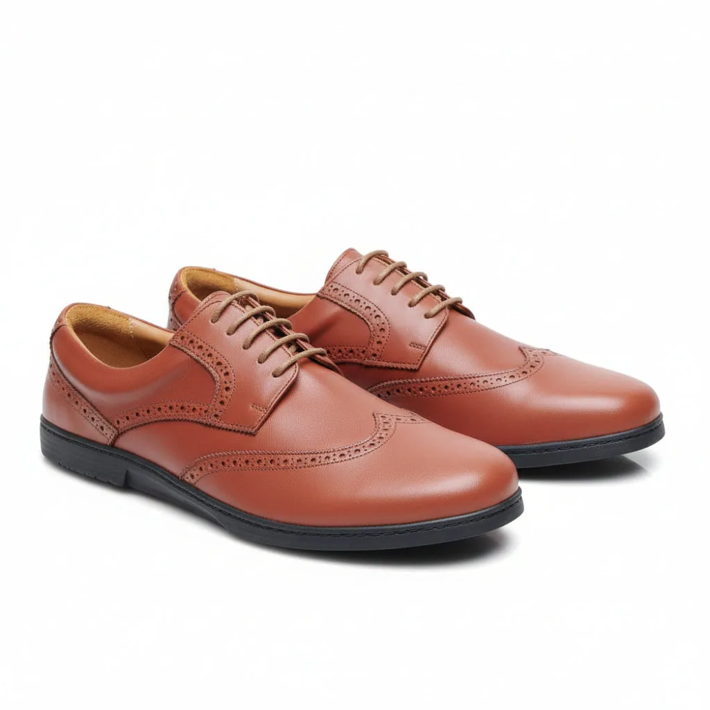 Мужские туфли ZAQQ BRIQ Brogue Cognac (коньячный цвет) — фото 1 из 10