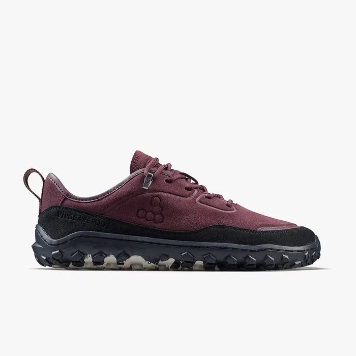 Кроссовки Vivobarefoot Tracker Leather AT Low II Suede — женская модель, бордовый