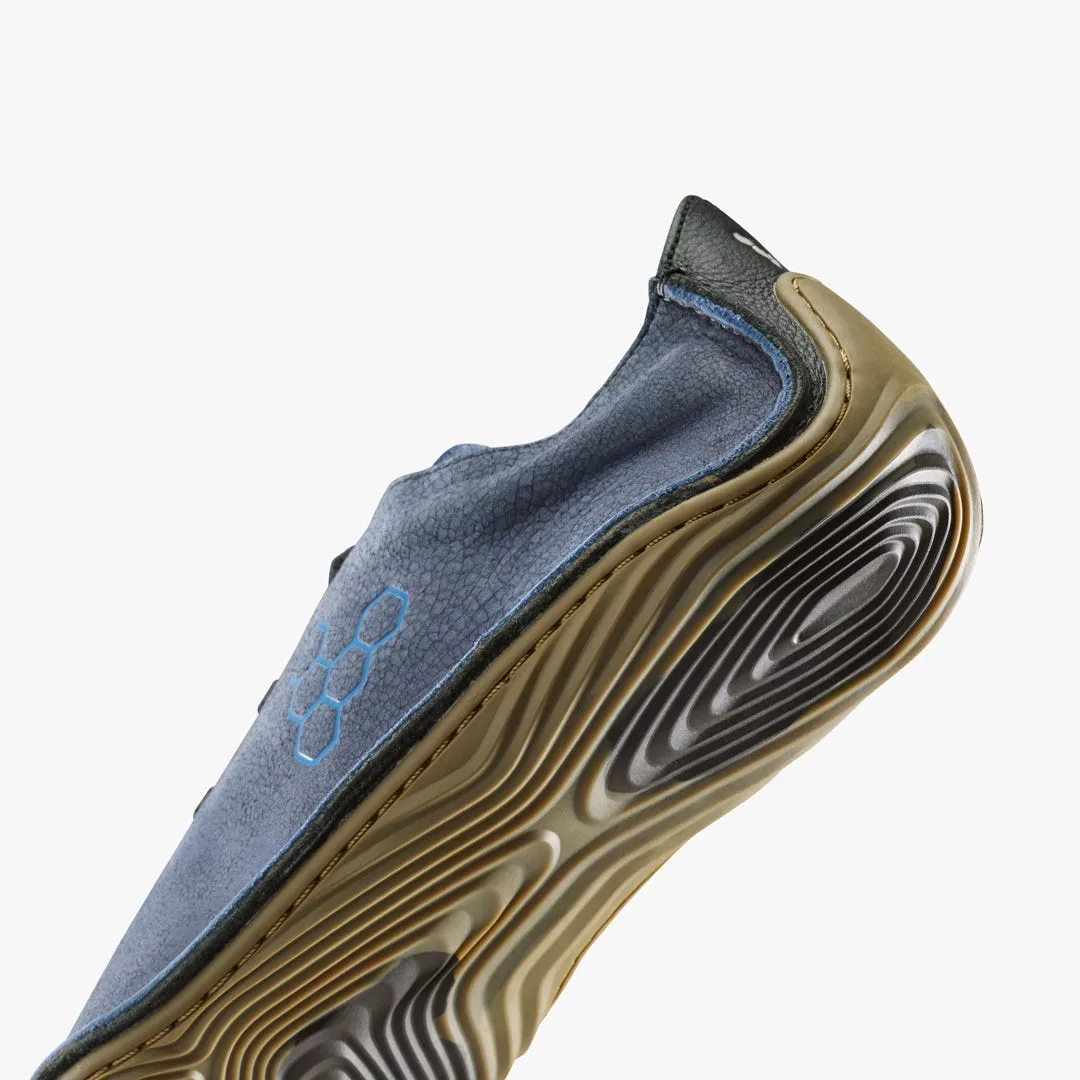Мокасины Vivobarefoot Sensus II Grounding — мужская модель, синяя кожа с фактурой кракелюра, фото 7