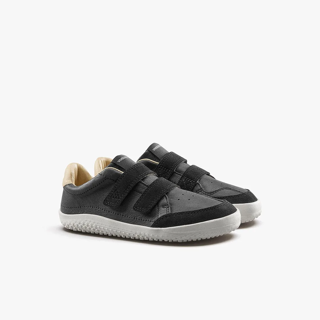 Кроссовки Vivobarefoot Gobi Sneaker — детская модель, чёрный, фото 4